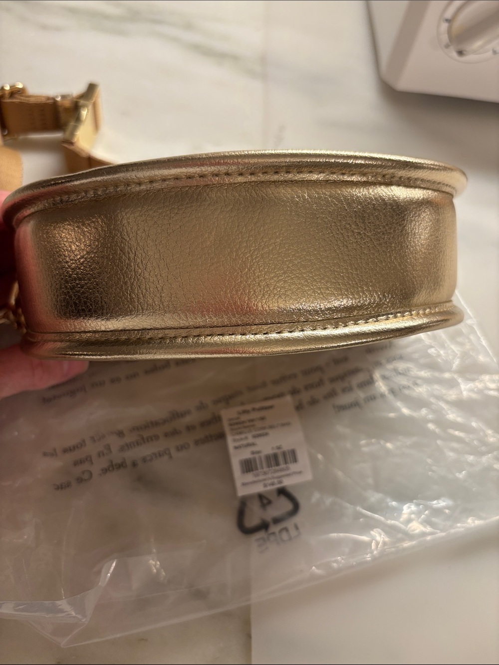 Lilly Pulitzer NWT Camille Cork Belt Bag color Natural - Picture 6 of 9